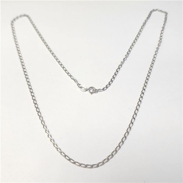 10K WHITE GOLD 2.35G 18" NECKLACE