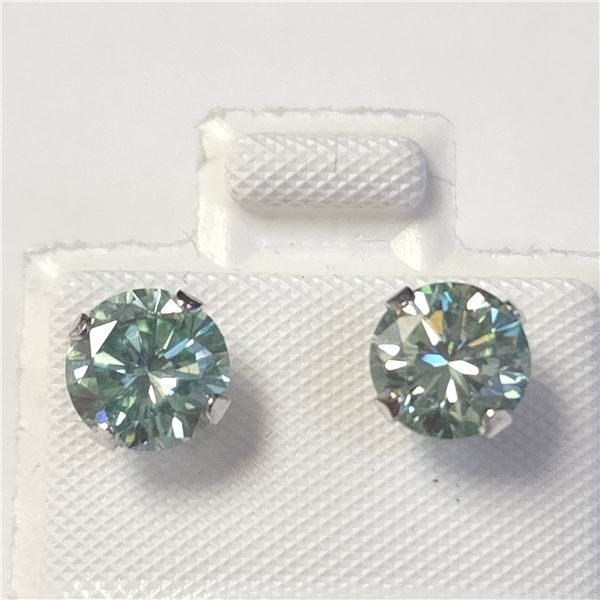 10K WHITE GOLD MOISSANITE(1.5CT) EARRINGS