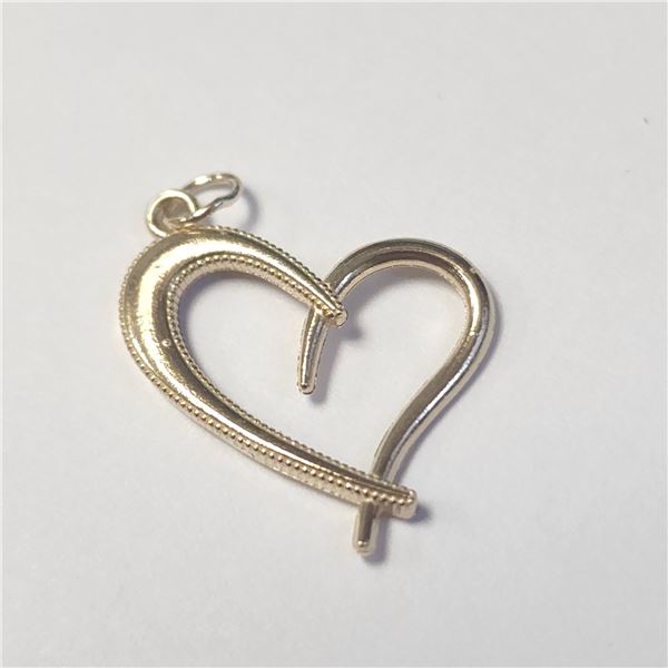 14K YELLOW GOLD HEART 0.7G  PENDANT