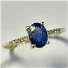 Image 2 : 10K YELLOW GOLD BLUE SAPPHIRE(1CT)