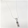 Image 2 : SILVER CZ "MOM" 16"  NECKLACE