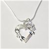 Image 1 : SILVER HEART 16" NECKLACE