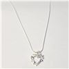 Image 2 : SILVER HEART 16" NECKLACE