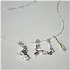 Image 2 : SILVER PACK OF 4 PENDANT WITH CHAIN NECKLACE