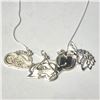 Image 1 : SILVER PACK OF 4 PENDANT WITH CHAIN NECKLACE