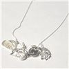 Image 2 : SILVER PACK OF 4 PENDANT WITH CHAIN NECKLACE