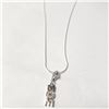 Image 2 : SILVER CZ 16" NECKLACE