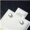 Image 3 : 14K WHITE GOLD DIAMOND (0.2CT,I1-3,F-G) EARRINGS