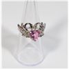 Image 1 : NEW RHINESTONE SILVER TONE SWAN SIZE 7 RING
