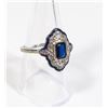 Image 1 : NEW ANTIQUE STYLE RHINESTONE RING SIZE 8