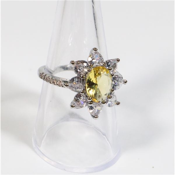 NEW SIZE 8 SUNFLOWER RING