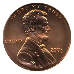 2005 Satin Lincoln Cent Coin Graded PR69 Red (COI-4313)