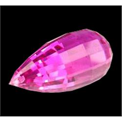 22.3ct Lovely Pink Briolette AAA Topaz (GEM-12952B)