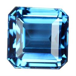 17.2ct Excellent Emerald Cut London Blue Topaz Brazil (GEM-14457)