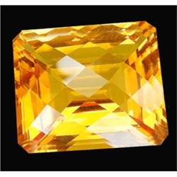 35.35ct  Emerald Checker Cut Orange Yellow Citrine (GEM-14866)