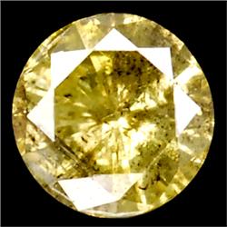 .15ct RARE Round Cut Unheated Yellow Diamond (GEM-7289)