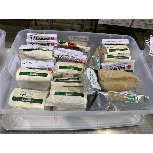 Lot of assorted Growing Vegetable/Herb Seeds with plastic tub/Lid