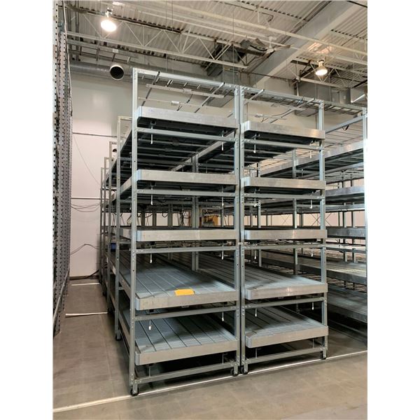 DOUBLE TOWER ROLLING HYDROPONICS ROLLING GARDEN - Includes 2- Zwart System multi level gliding rack 