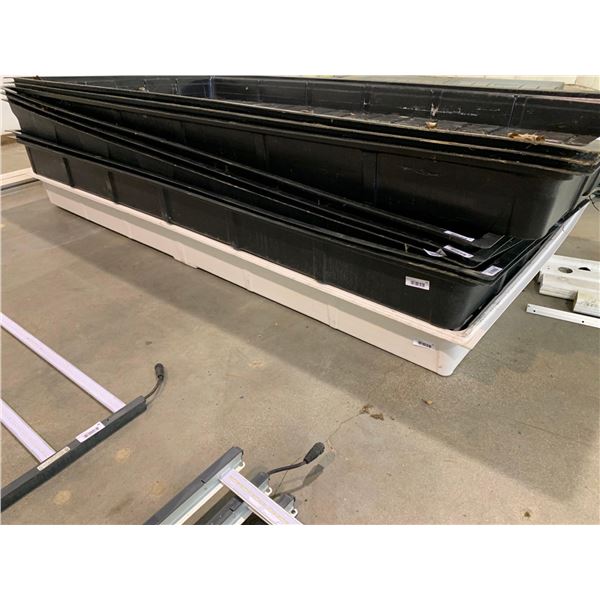 Hydro Grow Tray, White with drains approx 8ft x 5ft x 8inch
