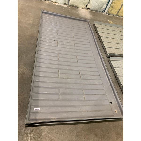 Hydro Grow Tray, grey with drains approx 4ft x 5ft x 2inch