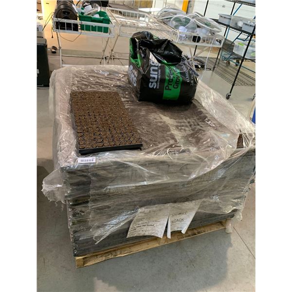 Pallet lot of pre filled vented 20 mm seedling trays - approx 100 units