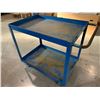 Image 2 : Blue Metal 2 Tier 4 Wheel Stock Cart Trolly