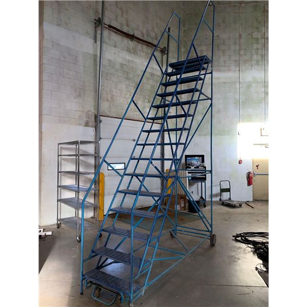 Large rolling 14FT Stock Ladder