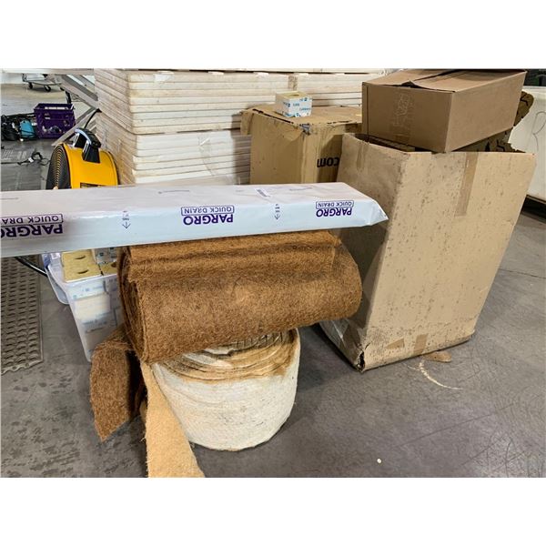 Lot of assorted cultivation and propagation media, mats, discs, etc