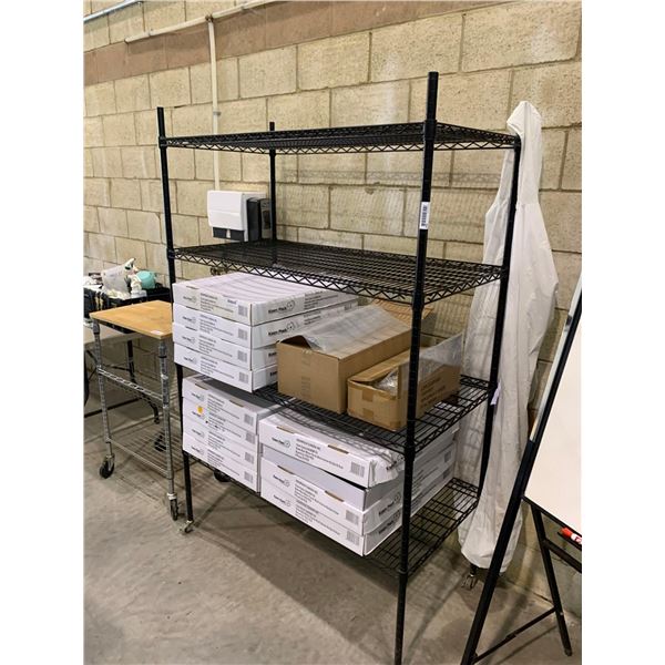 Black Metro Rack 4 shelf on wheels