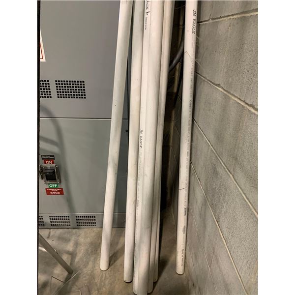 Lot of 8 ft lengths of 2 inch pvc plumbing pipe