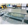Image 2 : Stainless Steel Top Work Table with lower shelf approx 8ft