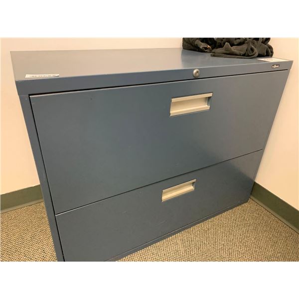 Double door Blue Lateral File Cabinet