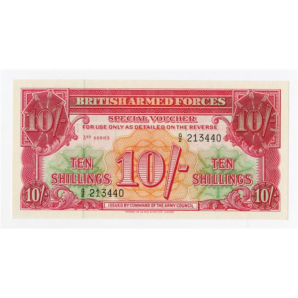British Armed Forces, Special Voucher ND (1956) Issued Banknote