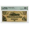 Image 1 : Purdy's College Bank, ca. 1860-90s, $1 College Currency Banknote.