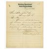 Image 1 : U.S. Treasury Department, Bureau of Engraving and Printing, 1883, Handwritten Letter on BEP Intaglio