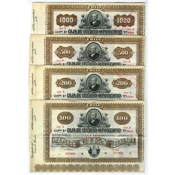Caja De Credito Hipotecario, ND (ca.1900s), Group of Specimen Bonds