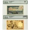 Image 1 : Bank of Israel, 1955-58, Pair of Issued Banknotes