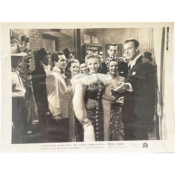 Doll Face Vivian Blaine signed photo