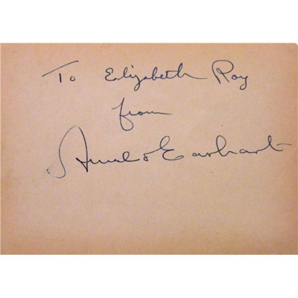 Amelia Earhart signature slip