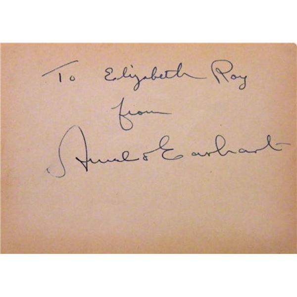 Amelia Earhart signature slip