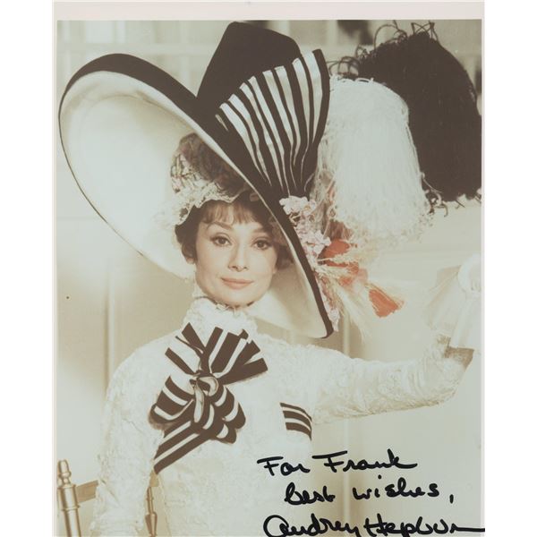 Audrey Hepburn personalized (To Frank) and signed "My Fair Lady" movie photo