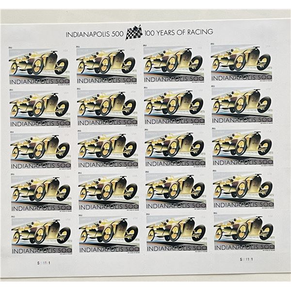 2011 Indianapolis 500 stamp set of 20