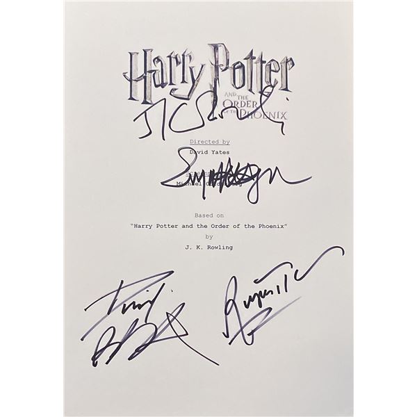 Harry Potter cast signed script cover photo