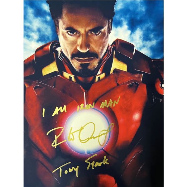 Iron Man Robert Downey Jr. signed movie photo