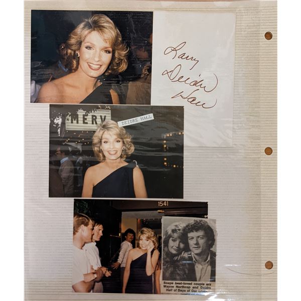 Deidre Hall Photo Album Page with signature cut