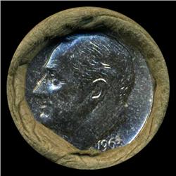 1963? SILVER Roosevelt Dime RARE Never Opened Original Bank Roll 50 GEMS (COI-4803)