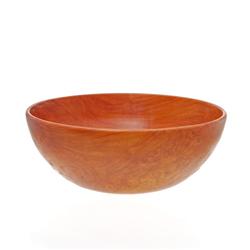 Hand Carved Rare Black Afzelia Wood Round Bowl (DEC-212)