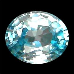  1.68ct Top AAA Oval Cut Blue Green Zircon VVS (GEM-11588)