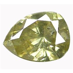 0.22ct Green Yellow Pear Natural Diamond (GEM-14834)