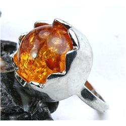 85ctw  Baltic Amber Gold Vermeil Ring (JEW-1294)